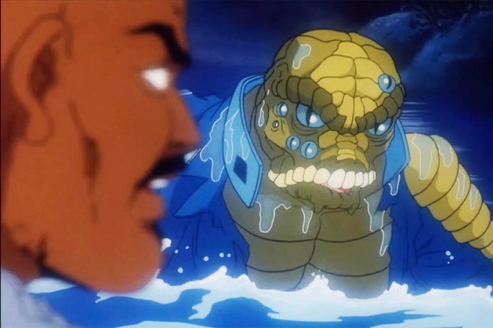 Cobra Commander being very snake-y