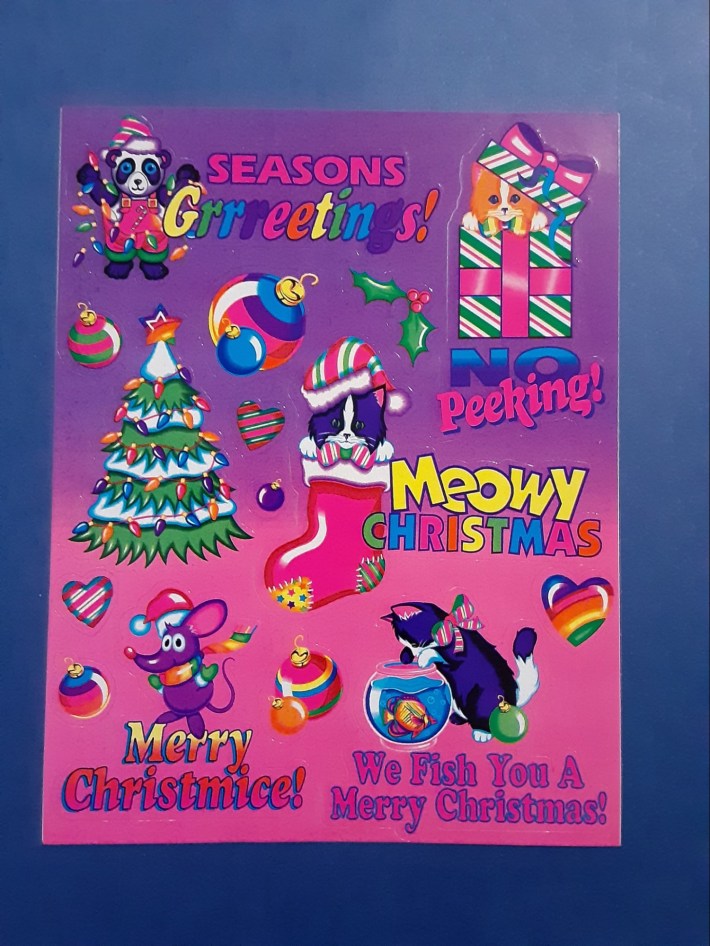 Lisa Frank Christmas cats