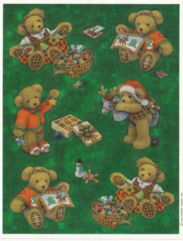 Holiday Bear stickers