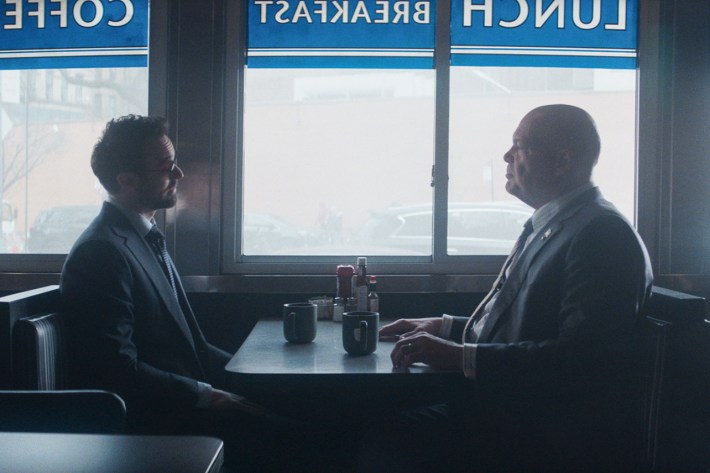 Daredevil/Matt Murdock (Charlie Cox) and Wilson Fisk / Kingpin (Vincent D’Onofrio)