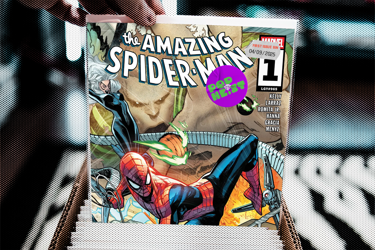 Longbox with Spider-Man comic in it
