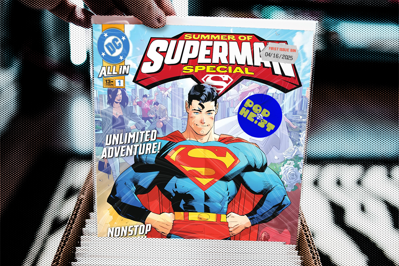 Longbox with Superman comic in it