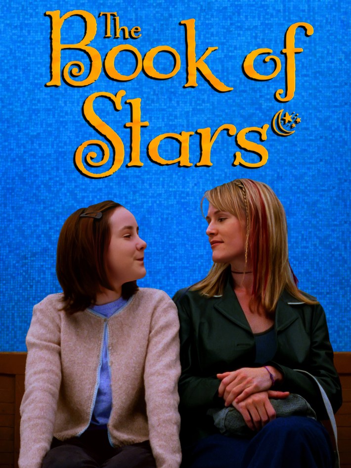 A redhaired girl sits next to an older blonde woman. The title "The Book of Stars" floats above.