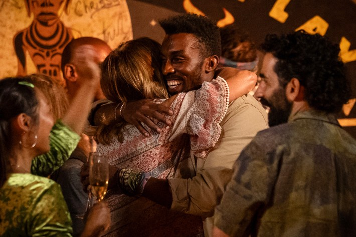 Kyle hugging