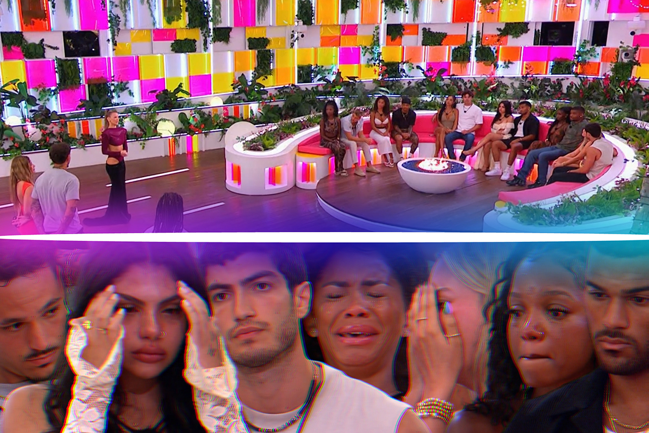 Love Island cast in panic