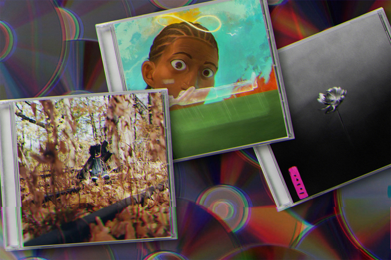 CDs stacked