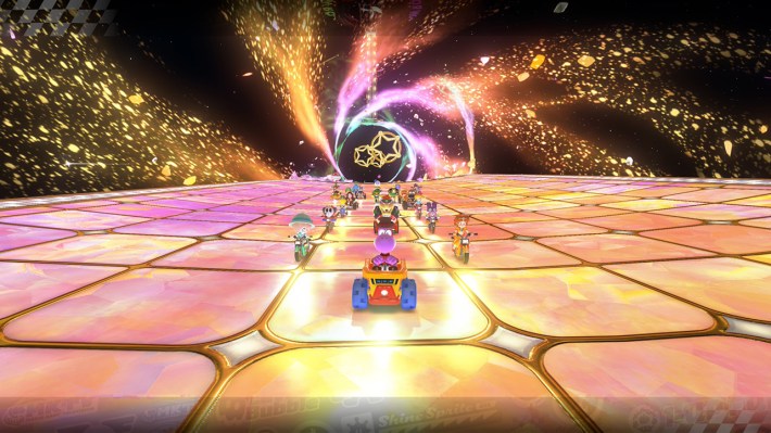 Mario Kart cars on road