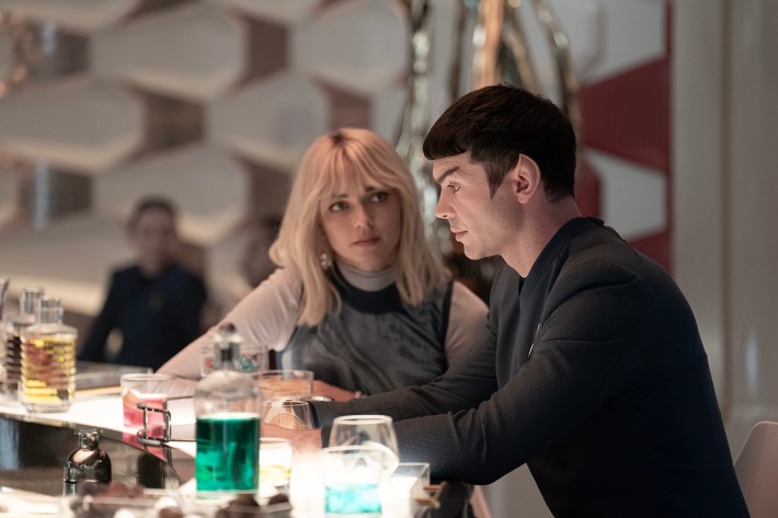 Jess Bush as Chapel and Ethan Peck as Spock