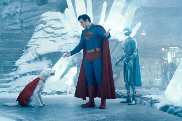 Superman with Krypto and robot