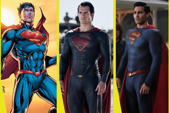 Superman in comics and movies with no speedo
