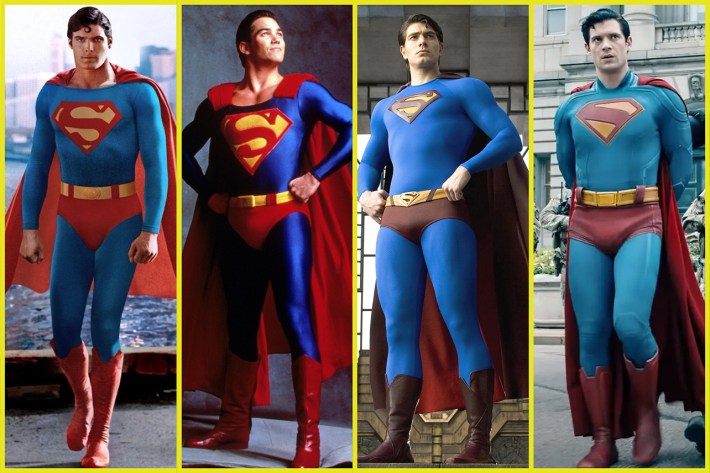 Christopher Reeve, Dean Cain, Brandon Routh, Daniel Corenswet supermen