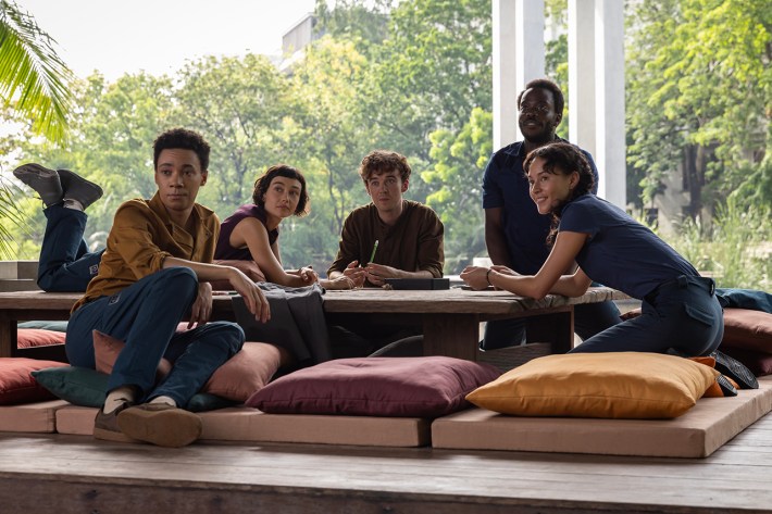 Kit Young as Tootles, Sydney Chandler as Wendy, Alex Lawther as Hermit, Jonathan Ajayi as Smee, Erana James as Curly