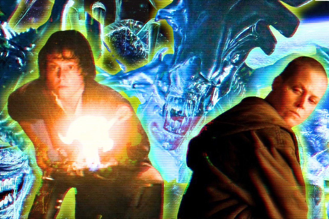 Collage of Ripley (79, 92) and Xenomorph Queen