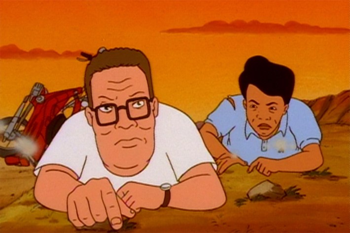 Hank crawling through desert