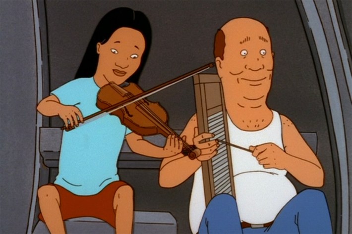 Connie playing violin