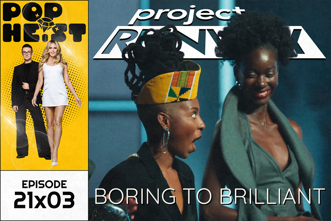 Belania and model on runway