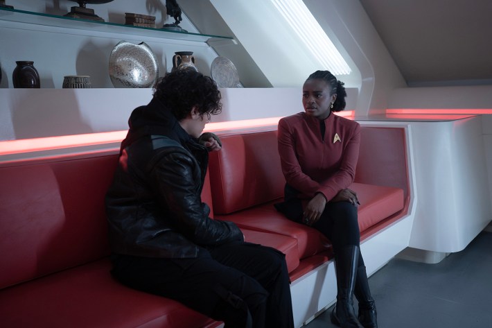Mynor Luken as Beto and Celia Rose Gooding as Uhura