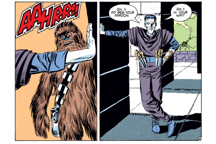 Knife debuts by blocking Chewie's path