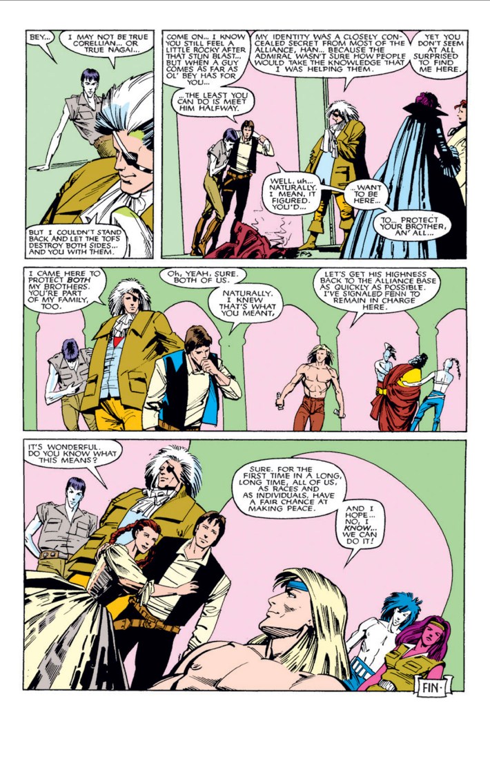 Final page of the Star Wars comic, with a Tof prince