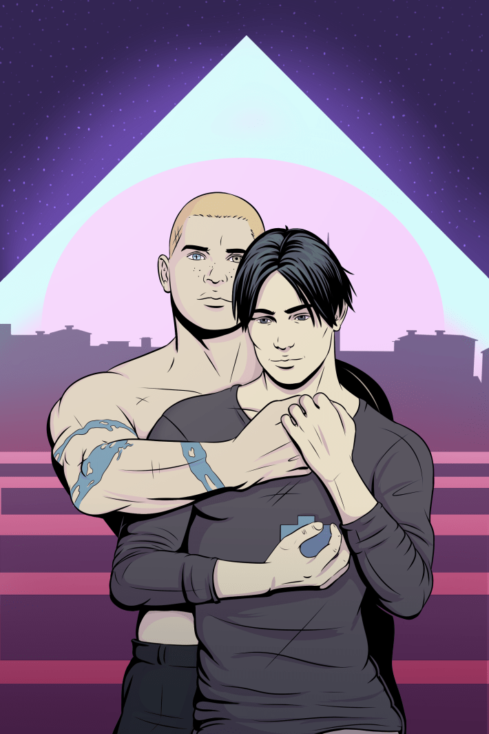 Spirelle characters embracing