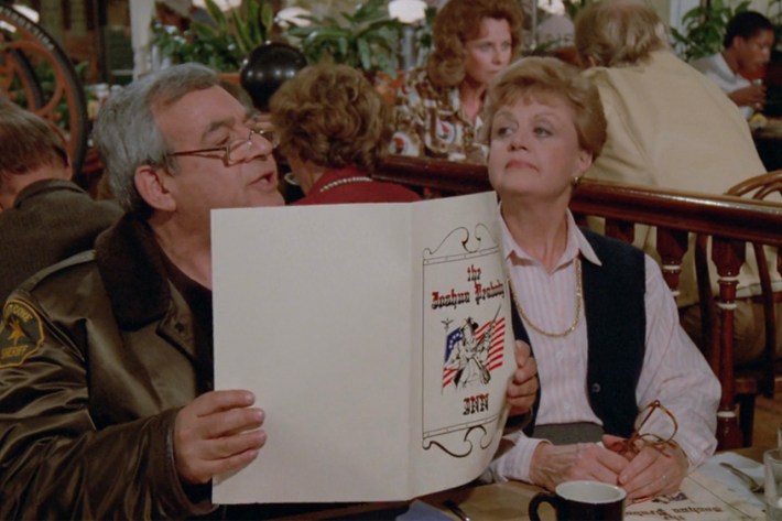 Amos with diner menu