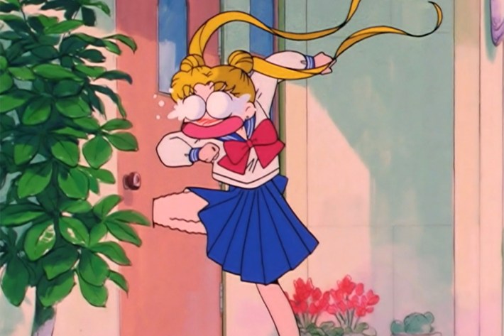 sailor moon kicking door