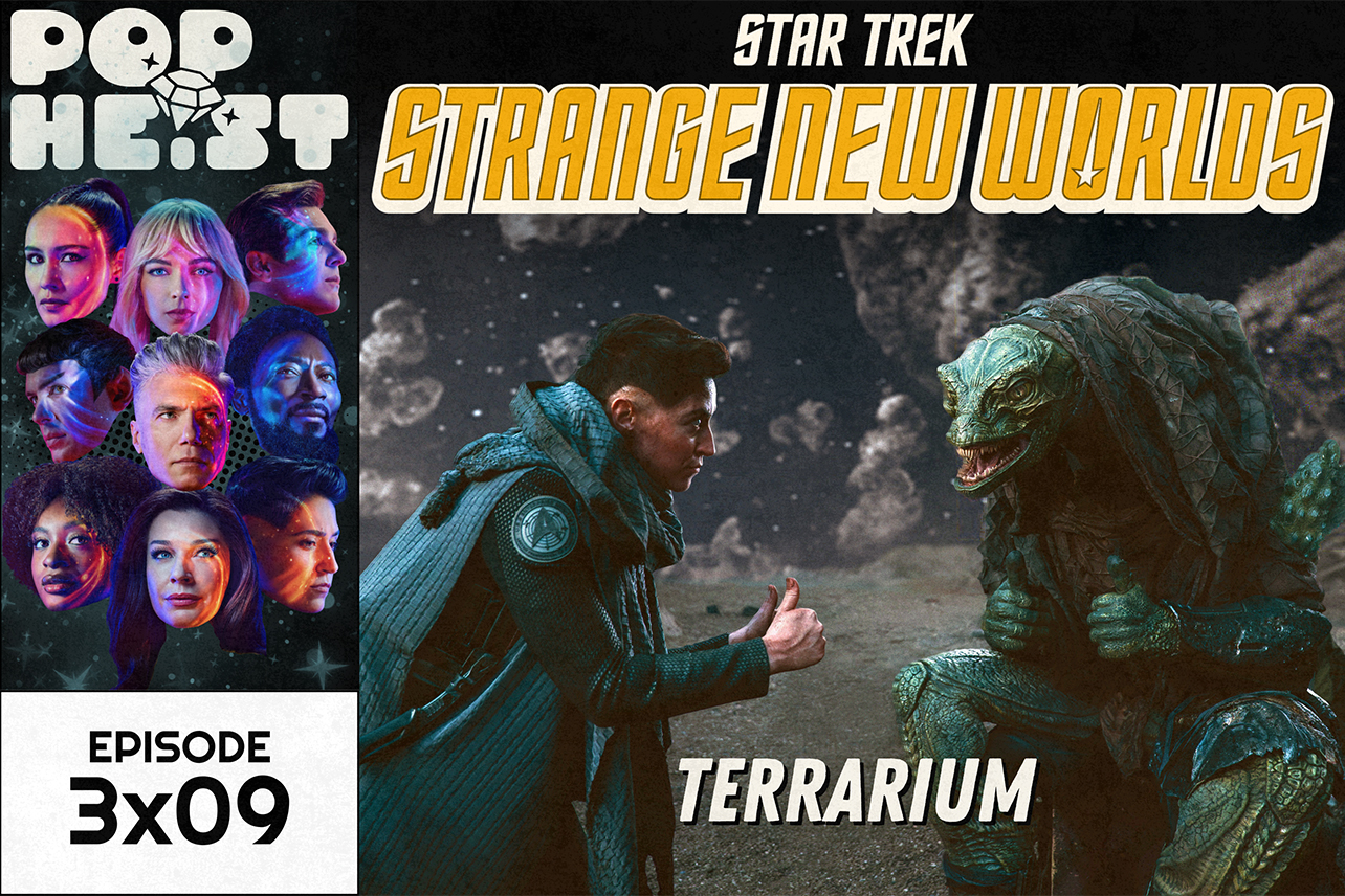 Ortegas and Gorn giving thumbs up to each other