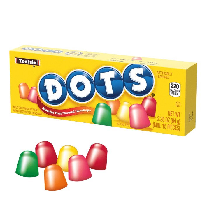 A box of Dots candy.
