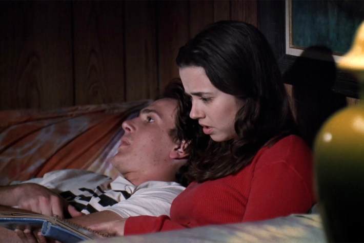 Nick and Lindsay on couch