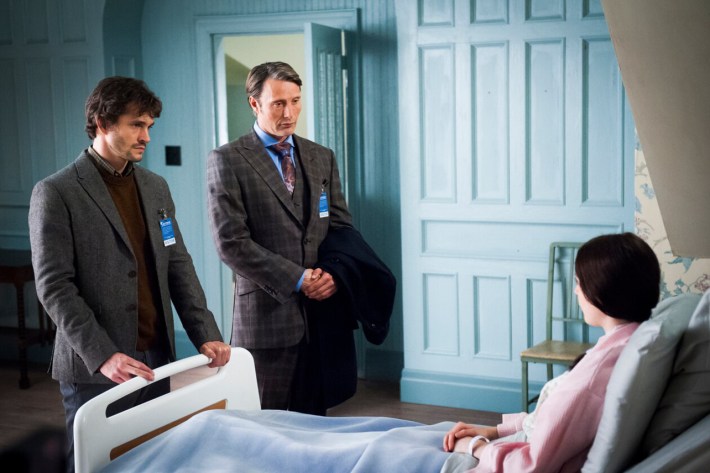 Will and Hannibal at Abigal's bed