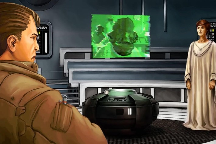 Mission briefing between Mon and Ackbar and Kyle