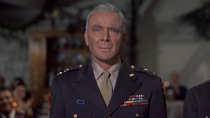 An elderly man in a military uniform.