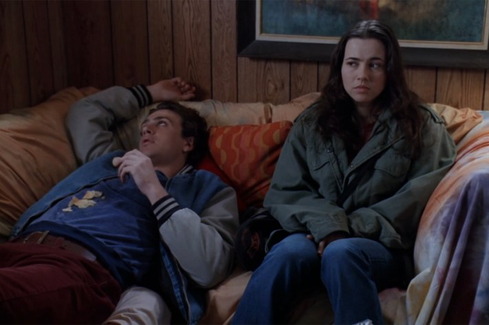 Nick and Lindsay in basement