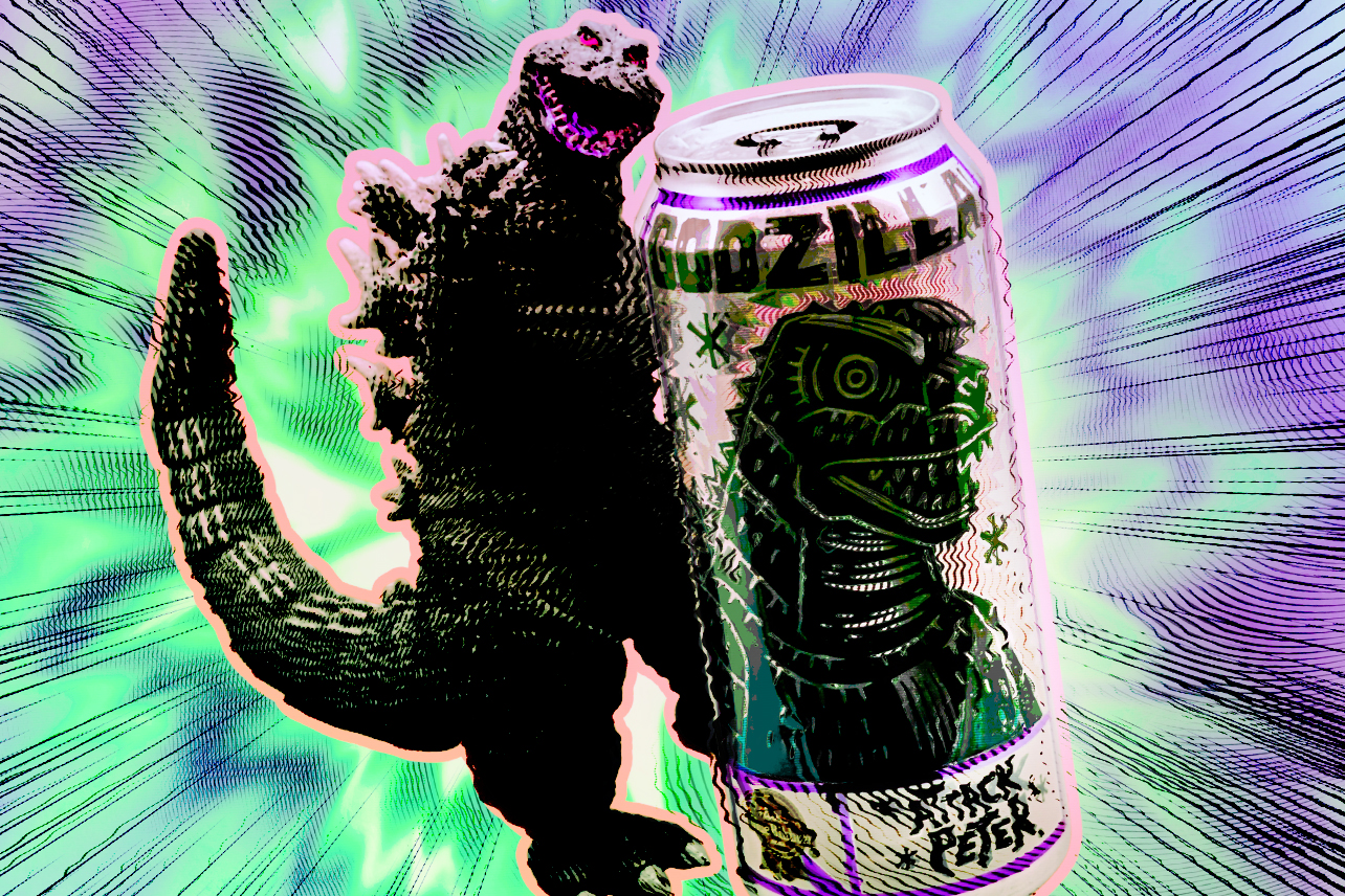 Godzilla with Attack Peter PBR can