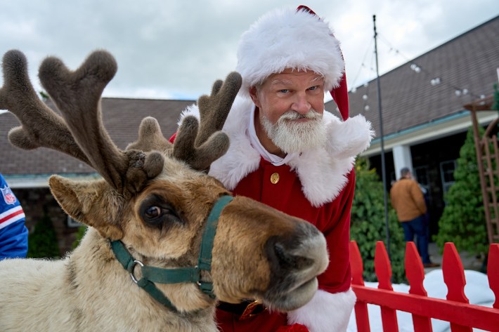 Santa and deer