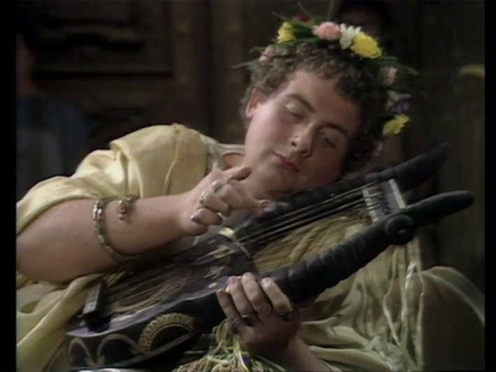 Nero playing lyre