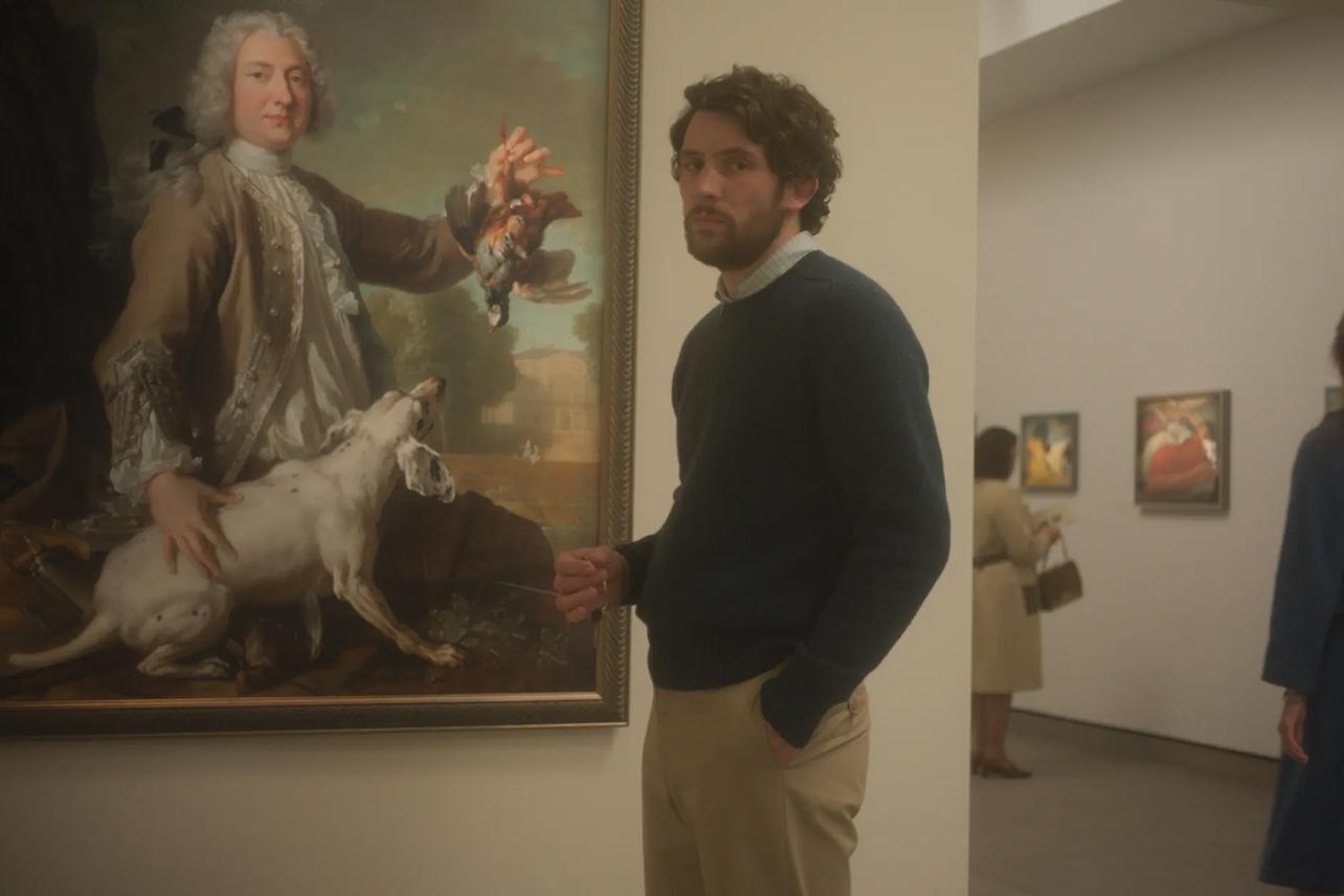 Josh O'Connor in museum