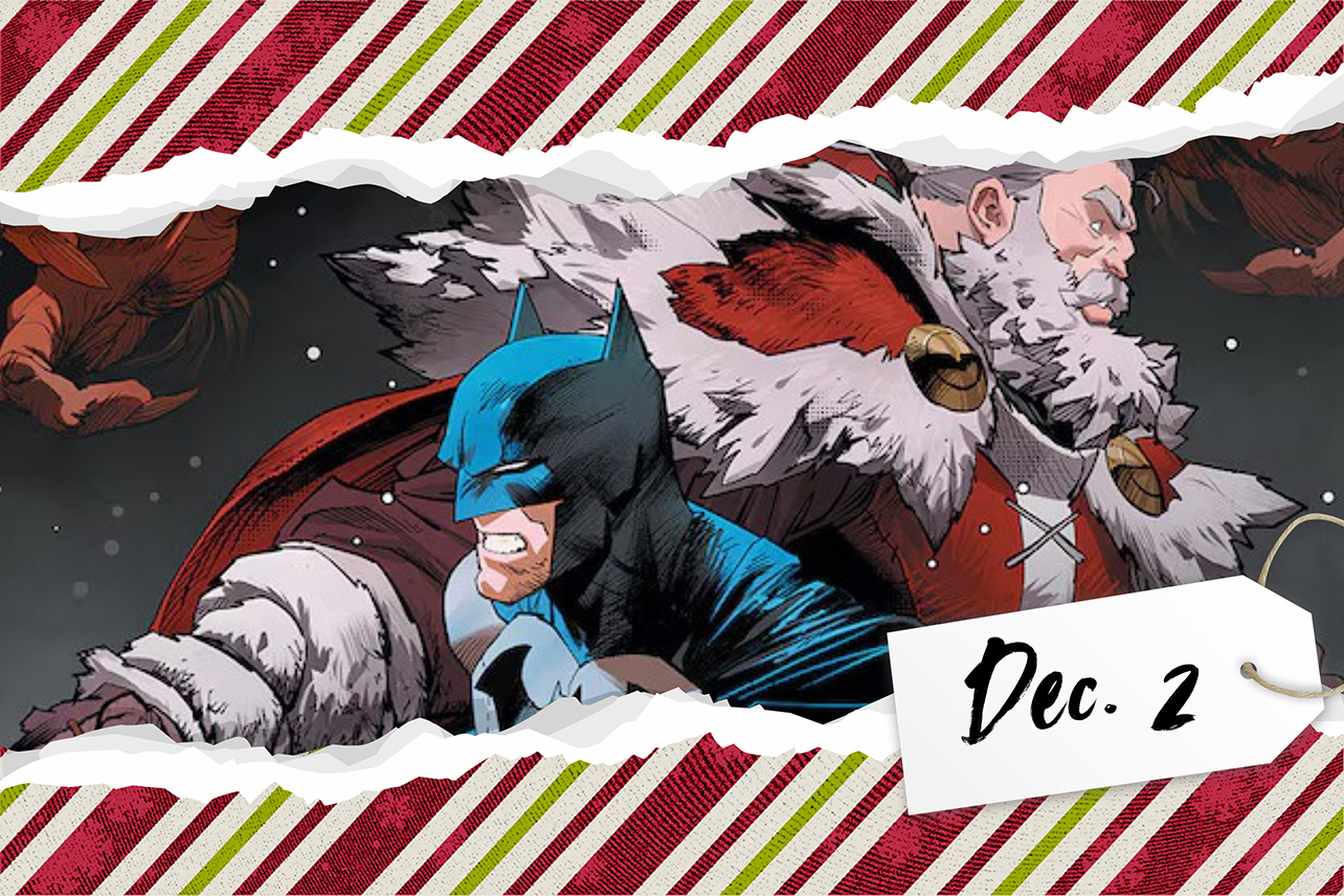 Gift wrapping ripped with Santa and Batman pic inside