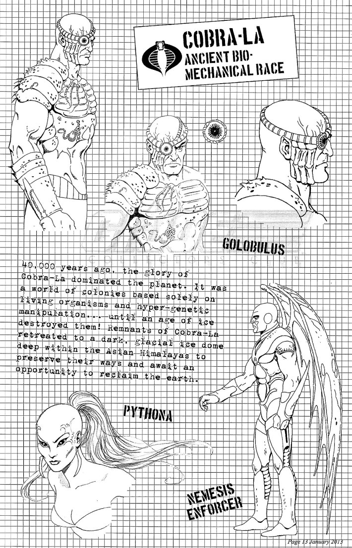 Designs for Golobulus, Pythona, Nemesis Enforcer