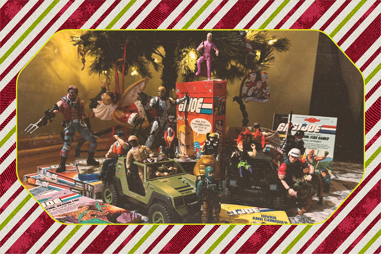 Joe stuff under tree