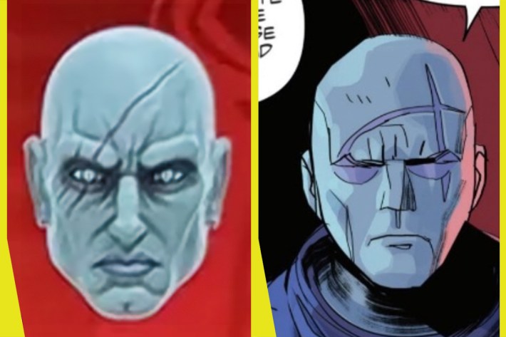 Side by side of unmasked Royal Guards
