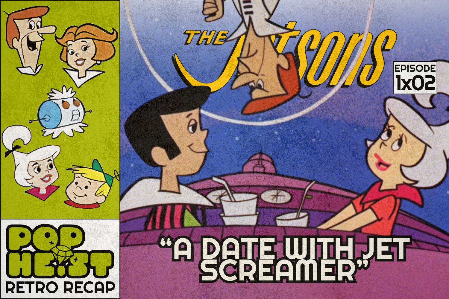 Judy on date, George overhead in car