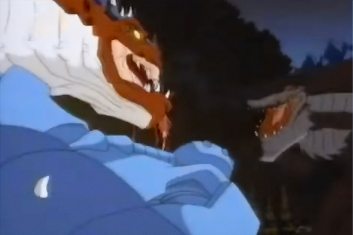 Godzilla facing another monster