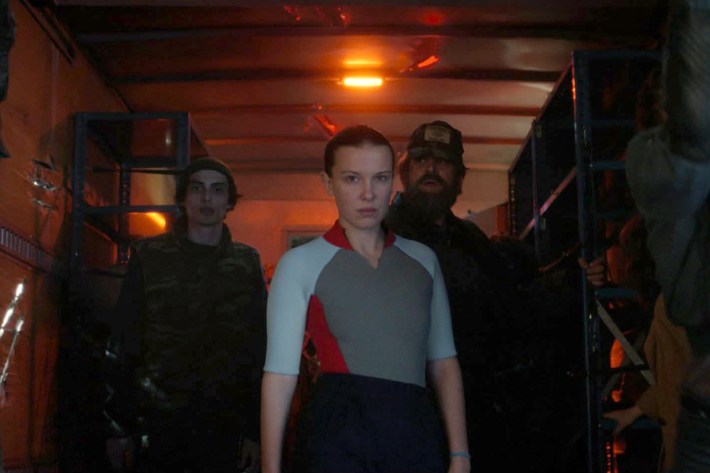 Eleven, Mike, Hopper in truck