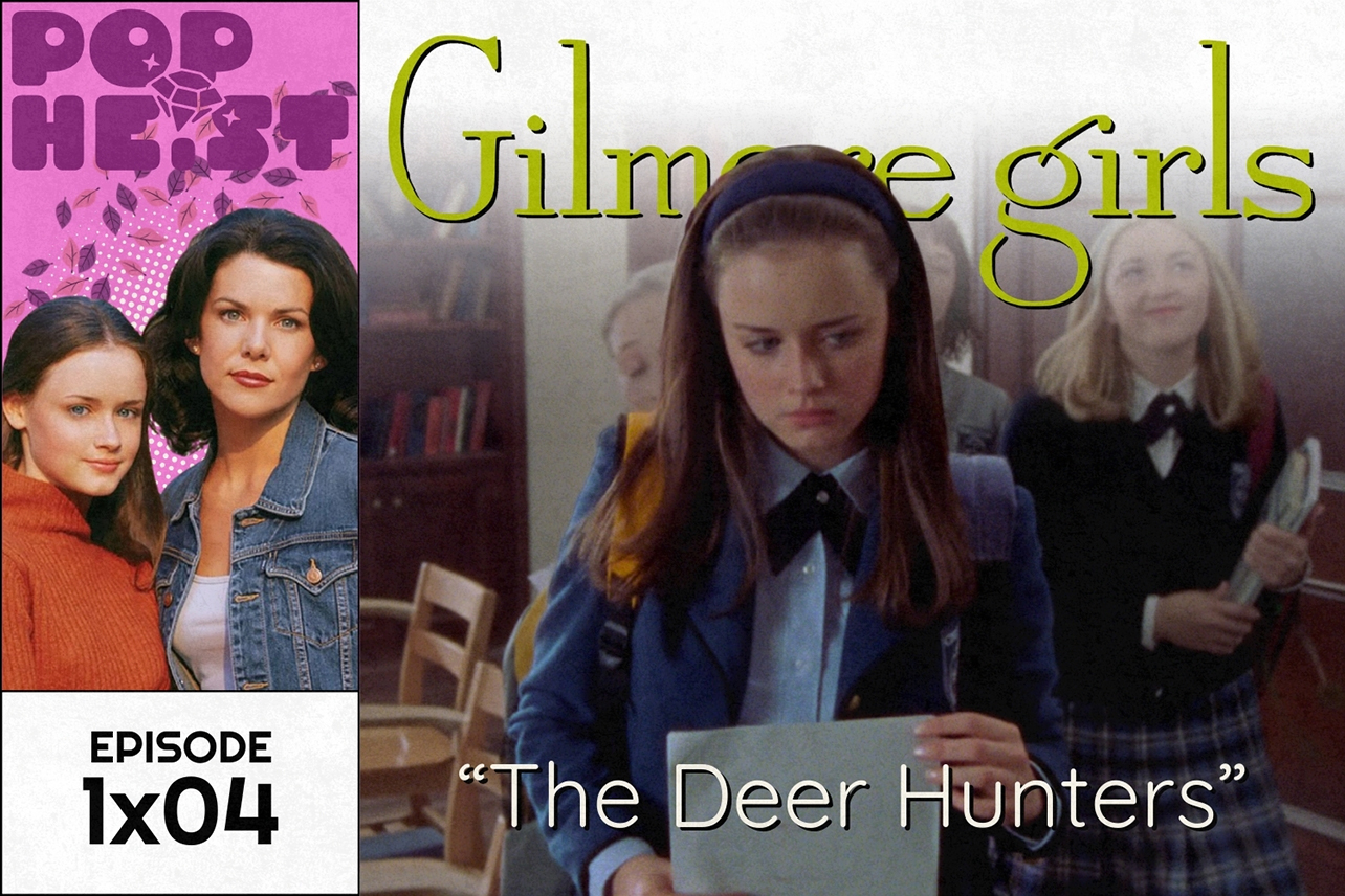 Rory in school carrying books looking ashamed