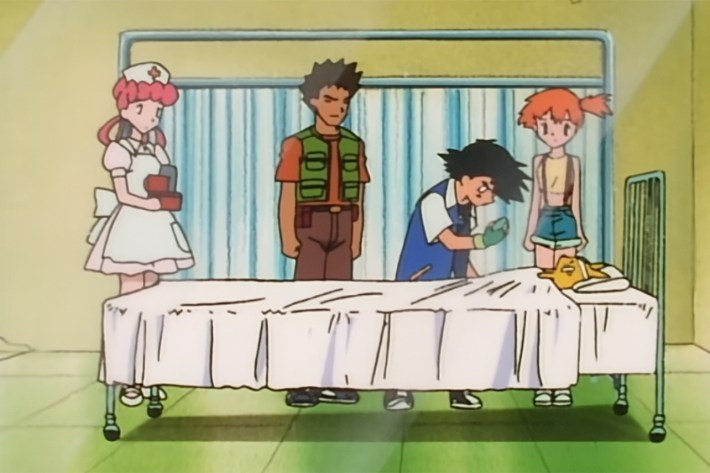 Pickahu in hospital bed