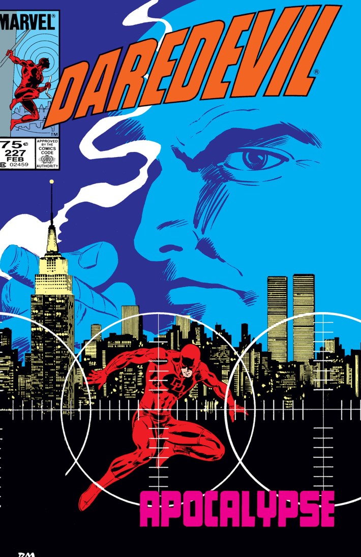 Daredevil in foreground, Kingpin in background