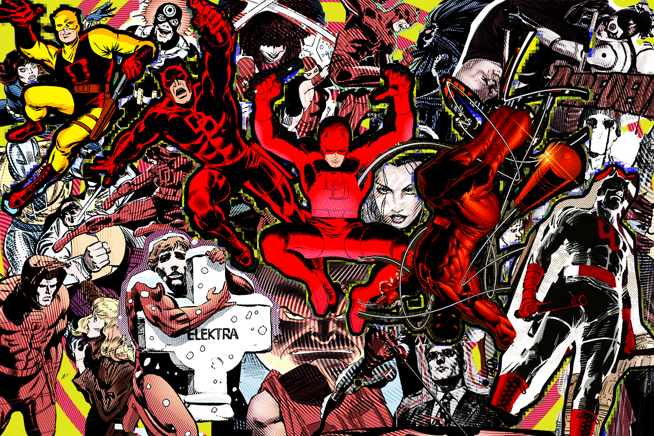 collage of Daredevil characters