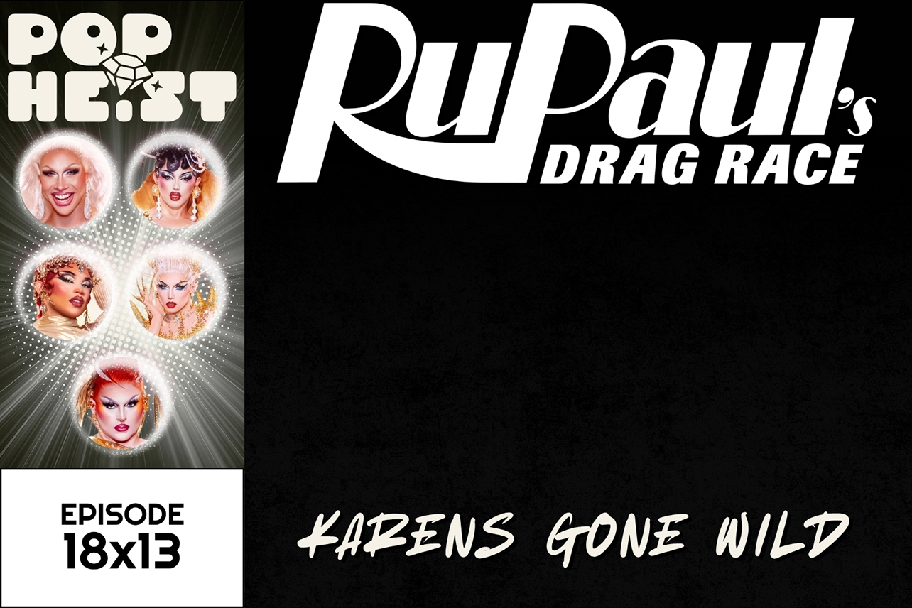 Drag Race recap art but the image is just black