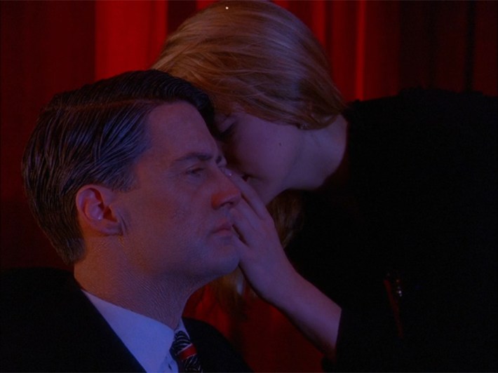 Coop and Laura in red room